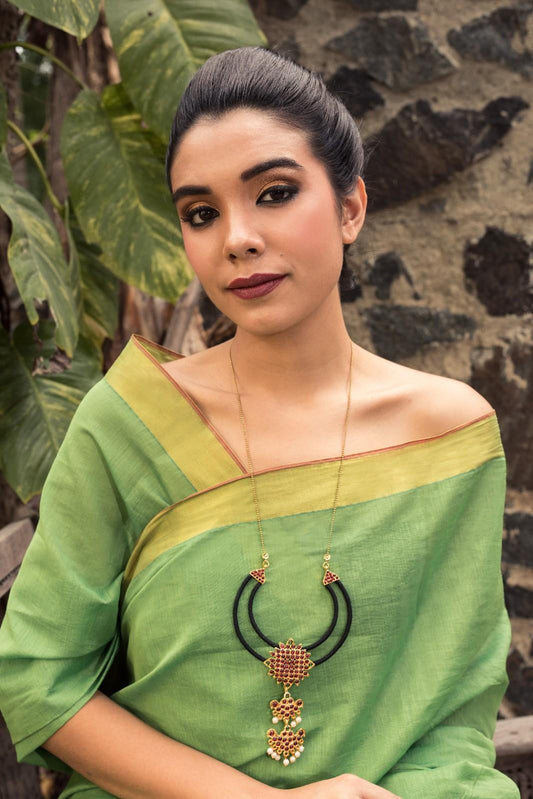 Contemporary Temple Collection Necklace Black