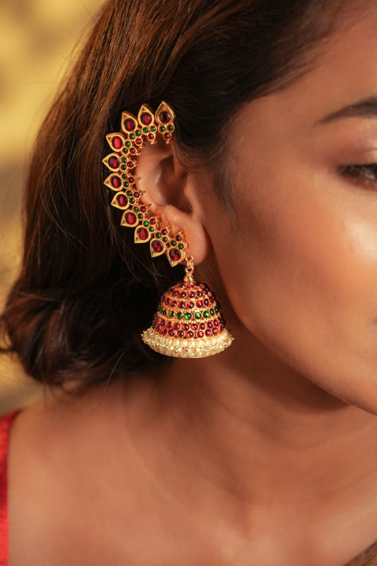 Temple Ear Cuff with Jhumkas