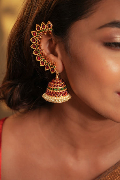 Temple Ear Cuff with Jhumkas