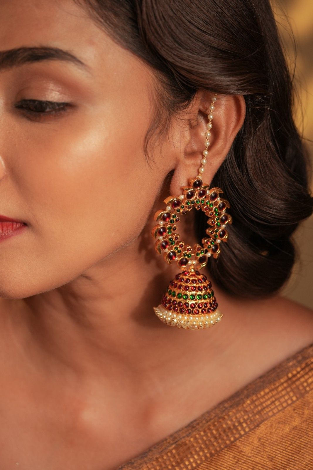 Temple Statement Earring